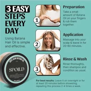 SPOILD Raw Batana Oil for Hair Growth - Sourced from Honduras, Dr. Sebi Approved, Unrefined & 100% Organic - Prevents Hair Loss, Strengthens Hair 2oz