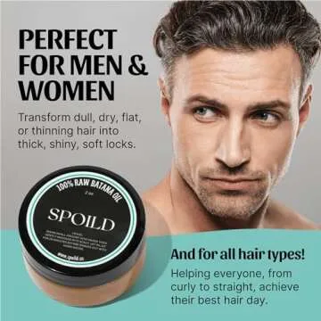 SPOILD Raw Batana Oil for Hair Growth - Sourced from Honduras, Dr. Sebi Approved, Unrefined & 100% Organic - Prevents Hair Loss, Strengthens Hair 2oz