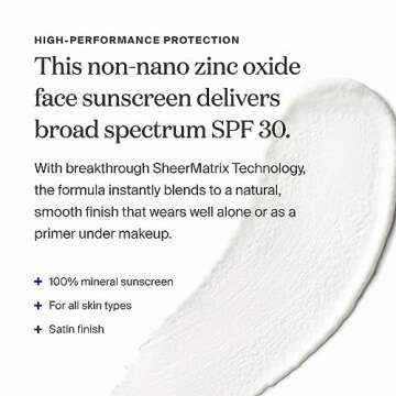 Supergoop! Mineral Sheerscreen SPF 30 PA+++, 1.5 fl oz - 100% Mineral, Broad Spectrum Face Sunscreen + Primer + Helps Filter Blue Light - Satin Finish - For All Skin Types