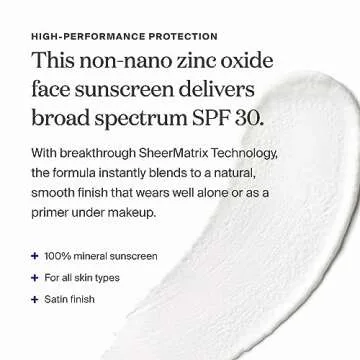 Supergoop! Mineral Sheerscreen SPF 30 PA+++, 1.5 fl oz - 100% Mineral, Broad Spectrum Face Sunscreen + Primer + Helps Filter Blue Light - Satin Finish - For All Skin Types
