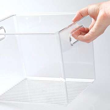 mDesign Plastic Storage Closet Organizer Bin, Container Bin for Entryway, Hallway, Bedroom, Linen, a...