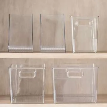 mDesign Plastic Storage Closet Organizer Bin, Container Bin for Entryway, Hallway, Bedroom, Linen, and Coat Closet - Organization for Clothing, Blankets, Toys, and Accessories, Ligne Collection, Clear