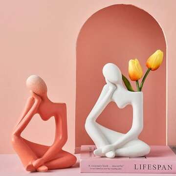Minimalist Ceramic Thinker Vase for Stylish Decor