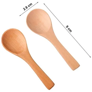 Boao 50 Pcs Wooden Mini Spoons for Cooking and Baking