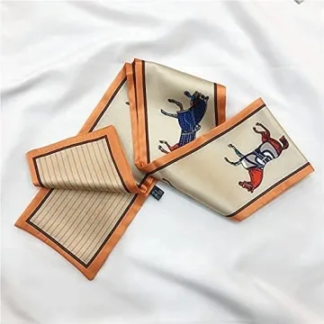 90s Vegan Leather Shoulder Bag with Silk Scarf Gift Box