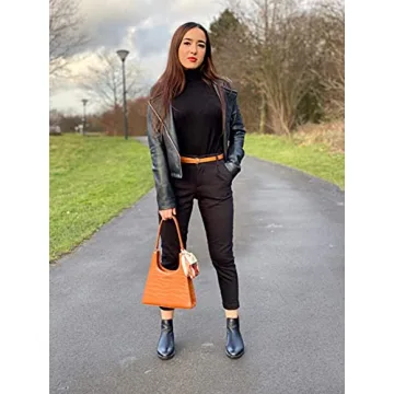 90s Vegan Leather Shoulder Bag with Silk Scarf Gift Box