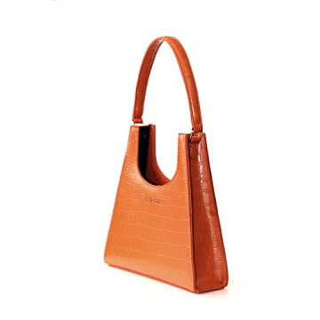 90s Vegan Leather Shoulder Bag with Silk Scarf Gift Box