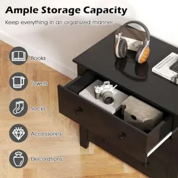 Giantex 3-Drawer Dresser - Versatile Storage Solution