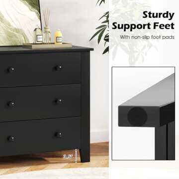 Giantex 3-Drawer Dresser - Versatile Storage Solution
