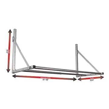 HyLoft Folding Tire Rack - Wall-Mounted & Adjustable for 300 lbs