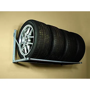 HyLoft Folding Tire Rack - Wall-Mounted & Adjustable for 300 lbs