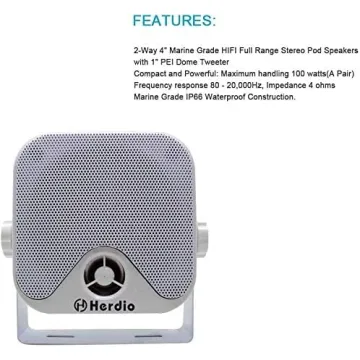 Waterproof Boat Speakers for ATVs and Golf Carts