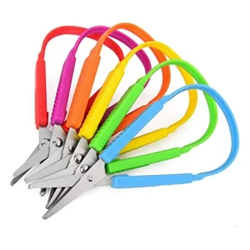 Colorful 5.5" Loop Scissors for Kids and Teens 6-Pack