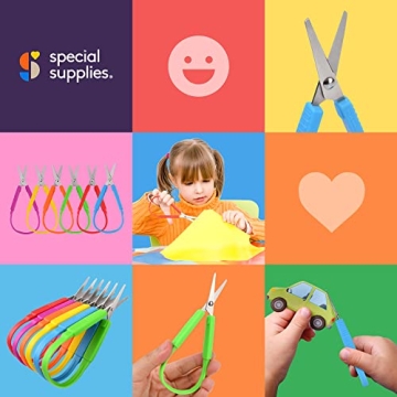 Colorful 5.5" Loop Scissors for Kids and Teens 6-Pack