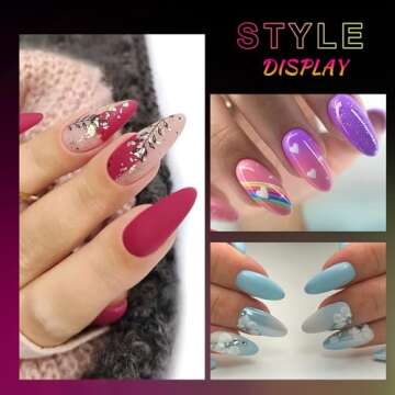 krofaue Almond Nail Tips 240PCS Half Matte Short Almond Press on Nails Half Cover False Nails with H...