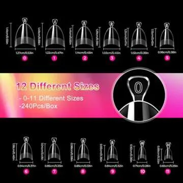 krofaue Almond Nail Tips 240PCS Half Matte Short Almond Press on Nails Half Cover False Nails with Handles Short Soft Gel Nail Tips with Box for Nails Extension Art Home and DIY Nail Salon