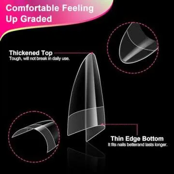 krofaue Almond Nail Tips 240PCS Half Matte Short Almond Press on Nails Half Cover False Nails with Handles Short Soft Gel Nail Tips with Box for Nails Extension Art Home and DIY Nail Salon