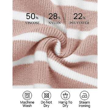 ZESICA Women's Striped Half Zipper Sweater for Style