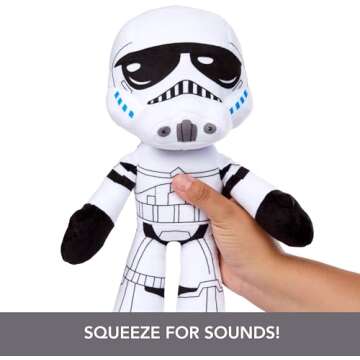 Mattel Star Wars Plush Talkers Soft Toys, 11 to 12-Inch Stormtrooper Plush with 10 Sounds & Phrases, Collectible Soft Dolls