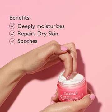 Caudalie Vinosource S.O.S Intense Hydration Moisturizer, antioxidant and deeply hydrating, suitable for sensitive skin 1.7 oz. (Full size)