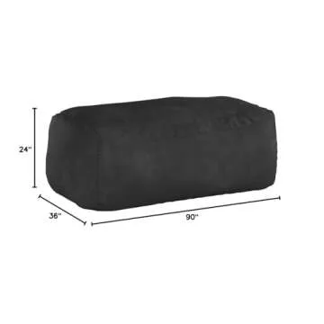 Sofa Sack Bean Bag Lounger - Plush Bean Bag Sofas with Super Soft Microsuede Cover - XL Memory Foam Stuffed Lounger Chairs for Kids, Adults, Couples - Jumbo Bean Bag Chair Furniture - Charcoal 7.5'