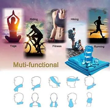 YQXCC 4 Pack Cooling Towel (40"x12") - Microfiber Ice Towel for Neck, Yoga, Golf, Gym, Camping, Running & More Activities