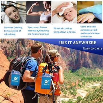 YQXCC 4 Pack Cooling Towel (40"x12") - Microfiber Ice Towel for Neck, Yoga, Golf, Gym, Camping, Running & More Activities