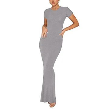 REORIA Women's Elegant Long Dress for Casual and Formal Wear