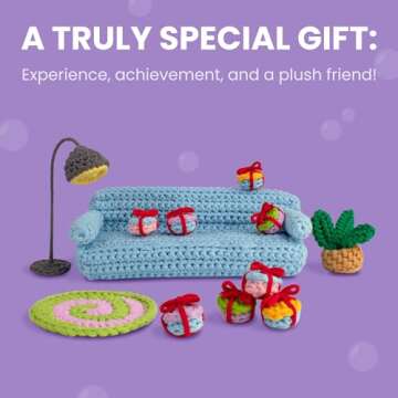 Cookie Box Crochet Kit for Beginners - Learn to Craft Amigurumi Stuffed Animals - Knitting Gift for Kids (13+) and Adults - Beginner-Friendly Yarn - Stitch-by-Stitch Video Tutorial - Jellyfish Jenny