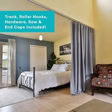 RoomDividersNow Aluminum Ceiling Curtain Track Set for Stylish Spaces