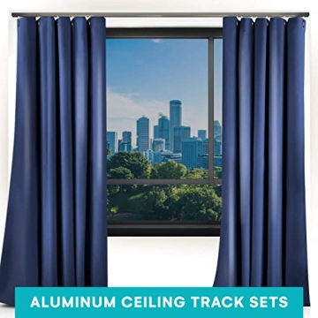 RoomDividersNow Aluminum Ceiling Curtain Track Set for Stylish Spaces