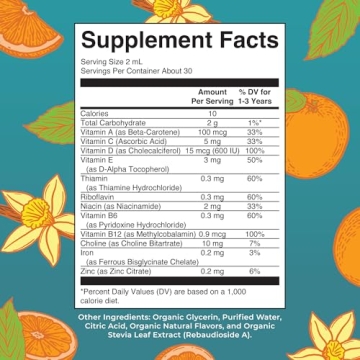 MaryRuth Organics Multivitamin Drops with Iron for Toddlers