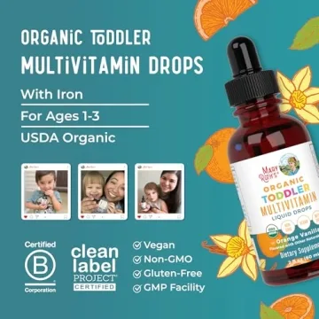 MaryRuth Organics Multivitamin Drops with Iron for Toddlers