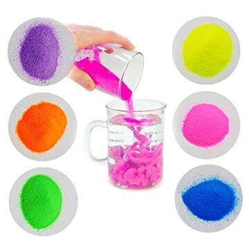 JULAN 6 Pack Magic Sand - Space Sand Hydrophobic Sand Play Sand Colored Sand Toys for Kids & Adults-6 Colors