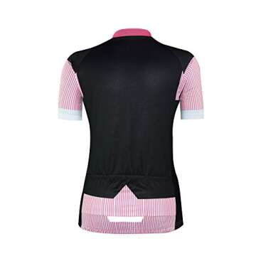 Womens Cycling Jersey Short Sleeve Cycle Racing Shirt Bicycle Bike Girl Sportwear Clothing D403 (Shi...
