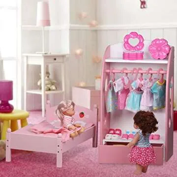 Huang Cheng Toys 12 Pcs Set Handmade Baby Doll Clothes Dress Outfits Costumes for 12 13 14 15 inch Doll，Doll Hat Umbrella Mirror Comb Girl Christmas Birthday Gift for Little Girl