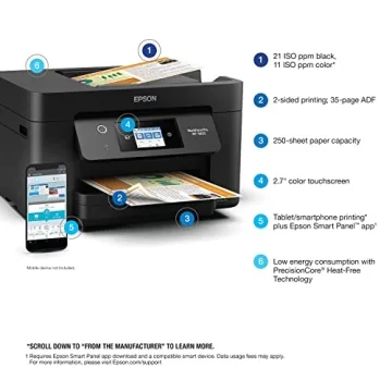 Efficient Epson WorkForce Pro WF-3823 Wireless All-in-One Printer