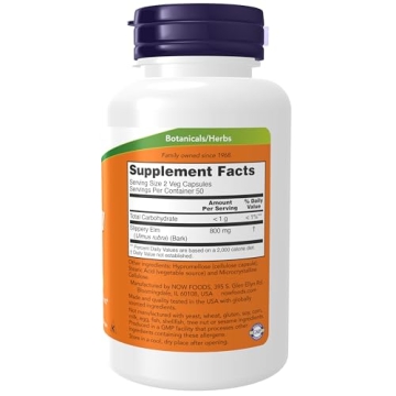 NOW Foods Slippery Elm 400mg - Digestive Health Support