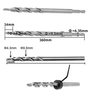SETROVIC 3/8 Inch Pocket Hole Drill Bit Set for Woodworking