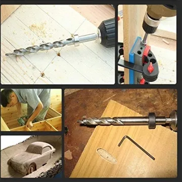SETROVIC 3/8 Inch Pocket Hole Drill Bit Set for Woodworking