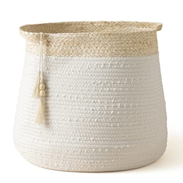 Rope Woven Storage Basket - Large Cotton Organizer Gift