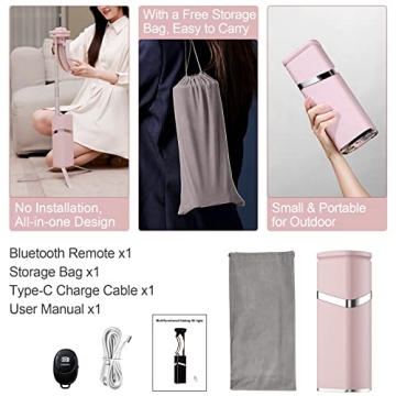 Compact Portable Ring Light with Remote Control for Selfies