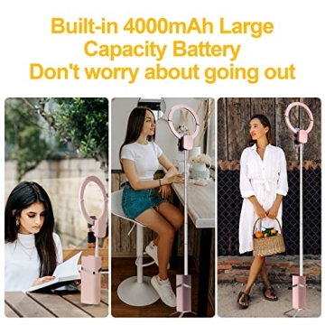 Compact Portable Ring Light with Remote Control for Selfies