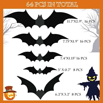 Halloween Decorations Bats Wall Decor for Indoor Halloween Fun