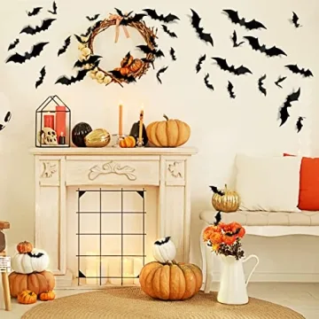 Halloween Decorations Bats Wall Decor for Indoor Halloween Fun