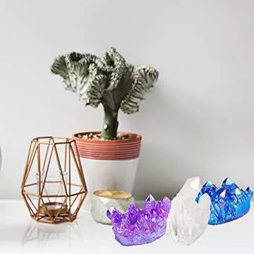 Jovivi Unique Natural Clear Quartz Crystal Cluster Healing