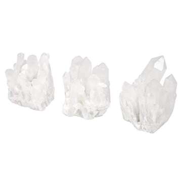 Jovivi Unique Natural Clear Quartz Crystal Cluster Healing