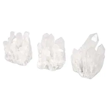 Jovivi Unique Natural Clear Quartz Crystal Cluster Healing