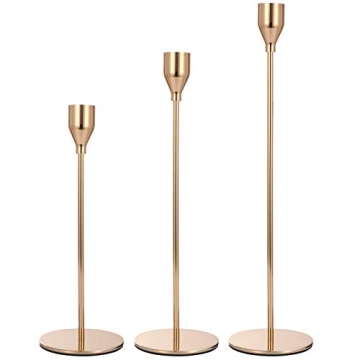Gold Taper Candlestick Holders Set of 6 - Anndason