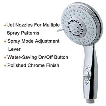 HauSun Handheld Shower Head with 5 Spray Settings